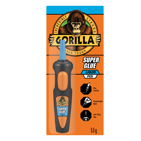 Gorilla Clear Super Glue 5.5 Gram Pen, Product Net Content Quantity 1