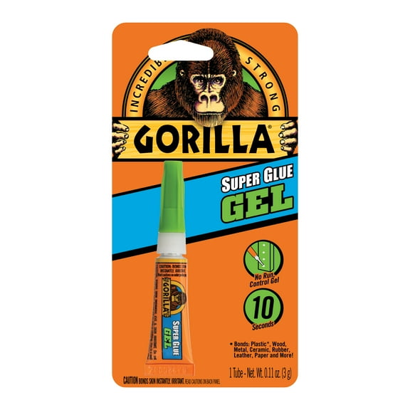 Gorilla Clear Super Glue Gel, 3 Gram Tube