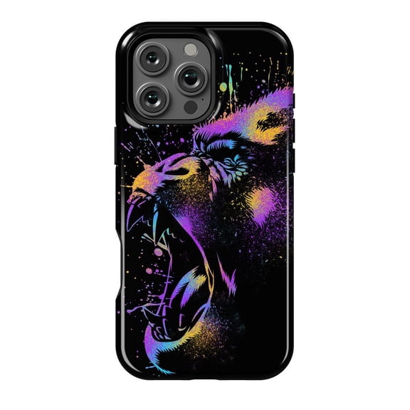 Gorilla Colorful Vibrant Animal Phone Case for iPhone 11 12 13 14 15 16 17 Pro Max