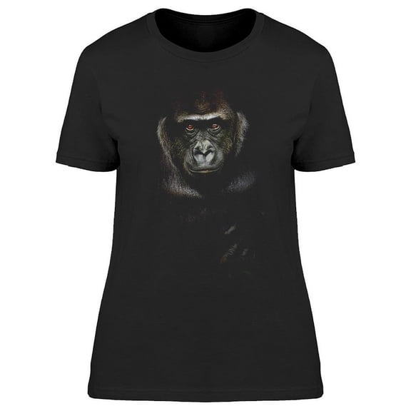Gorilla Coming Up From Darkness T-Shirt Women -Image by Shutterstock, Female Large