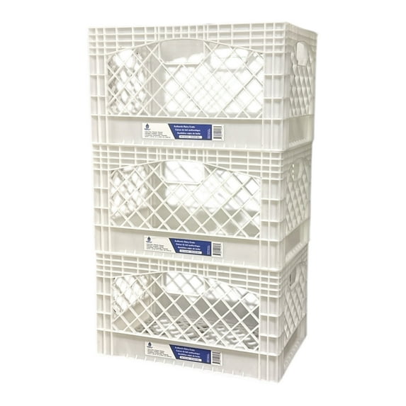 Gorilla Crate 24QT 3 Pack Milk Crate Black