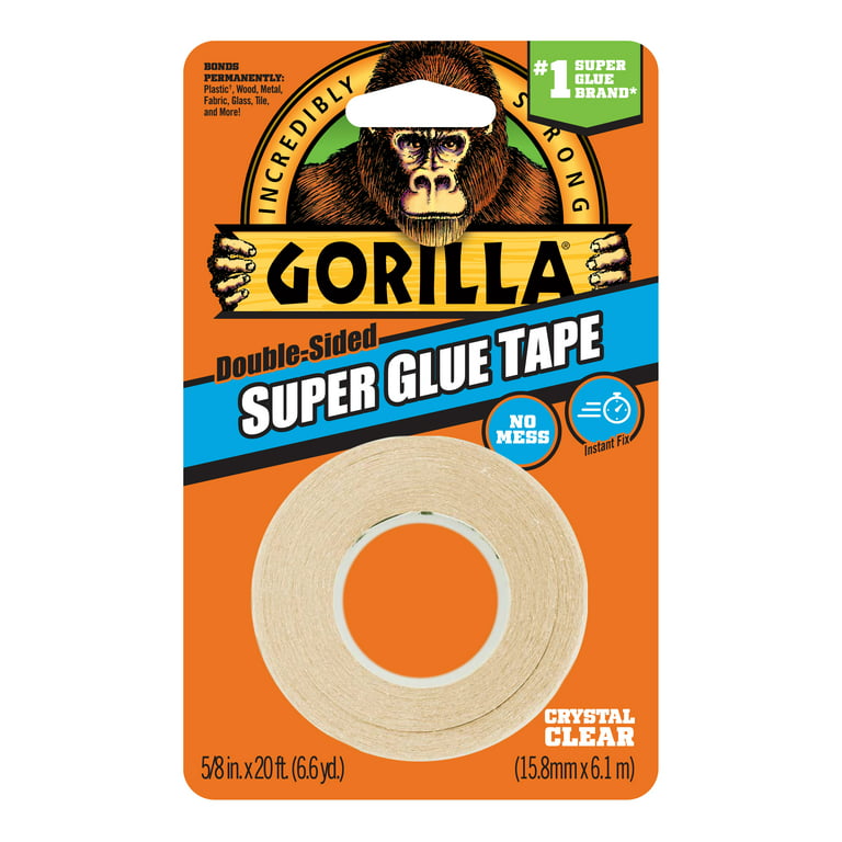 Gorilla Permanent Adhesive Dots, Double-Sided, 150 Pieces, 0.5 Diameter,  Clear, (Pack of 3)