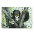 thumbnail image 1 of Gorilla Cutting Board, Watercolor Style Artwork of Chimpanzee on a Tree Wildlife Theme, Decorative Tempered Glass Cutting and Serving Board, in 3 Sizes, by Ambesonne, 1 of 2