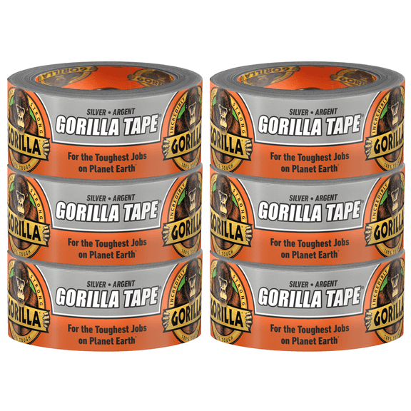 Gorilla Duct Tape: 1.88 in. x 30 ft. (Silver) [6-pack] 105463-1