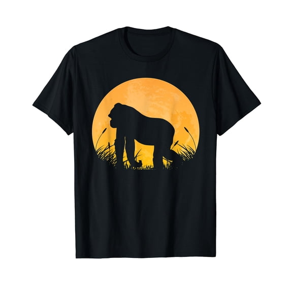 Gorilla Easy Halloween Outfit Ape Animal Moon Costume Gift Cotton T-Shirt