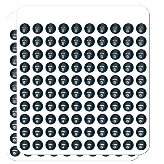 Gorilla Face 1/2" (0.5") Planner Calendar Scrapbooking Crafting Opaque Stickers