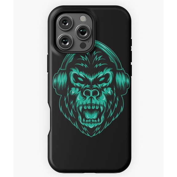 Gorilla Feeling The Beat Music DJ Phone Case for iPhone 16 15 14 13 12 11 Pro Max