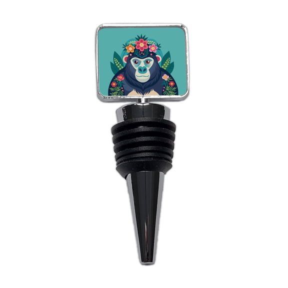 Gorilla Floral Flowers Wine Bottle Stopper Cap Plug