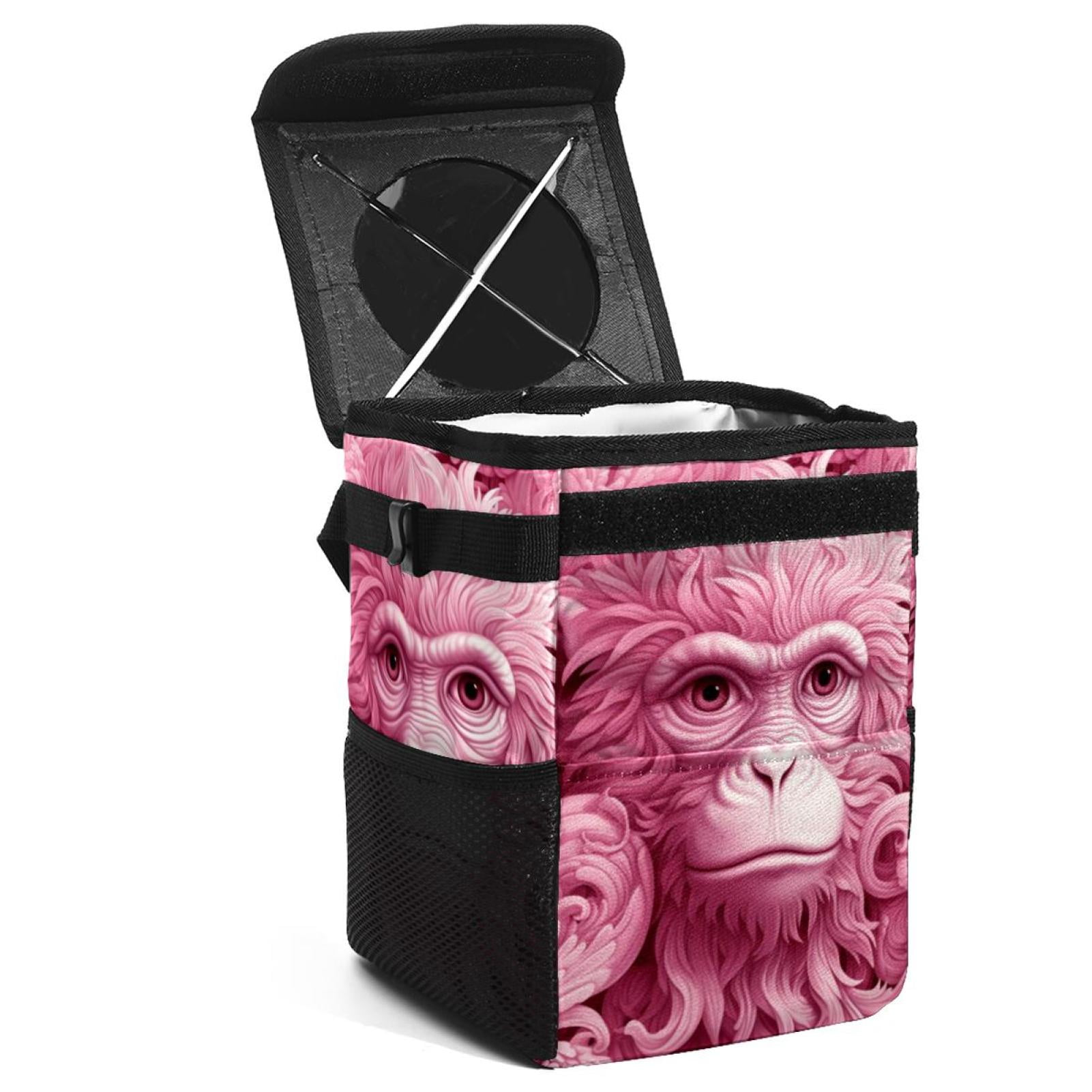 Gorilla Foldable Car Trash Bin with Lid, Leak-Proof, Hanging Storage 