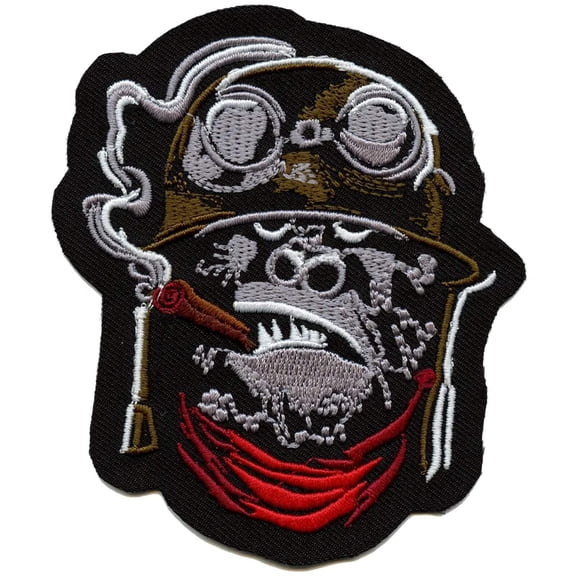 Gorilla General With Bandana Smoking Cigar Embroidered Iron On Patch
