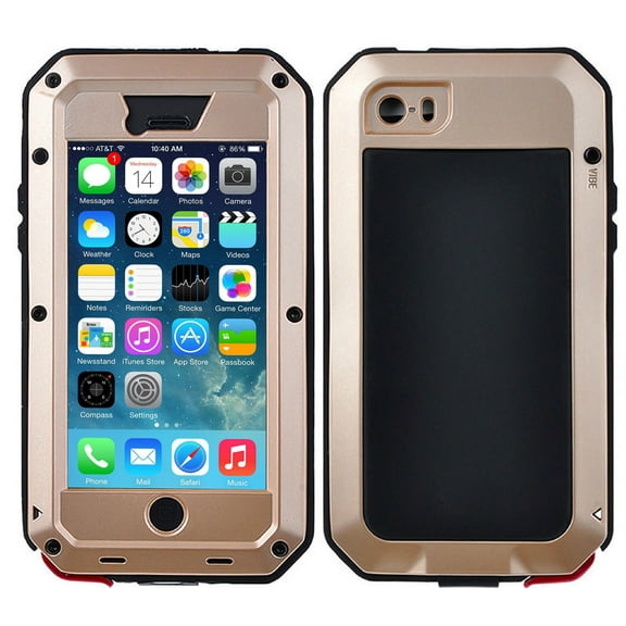 Gorilla Glass Aluminum Metal iPhone 6s Case (Gold) Heavy Duty Military Grade Shockproof and Scratch Resistant Protection, Rugged Outdoor Travel