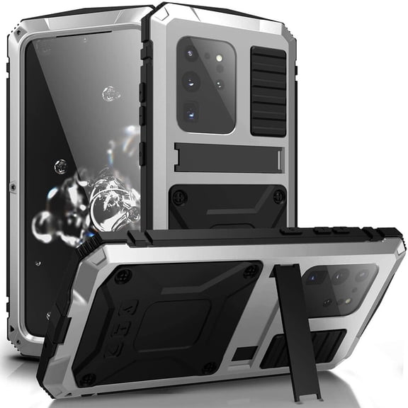 Gorilla Glass Metal Waterproof Case 360° Protector Cover For Samsung S22 S23 S21 Ultra Plus & iPhone 14 15 Pro Max