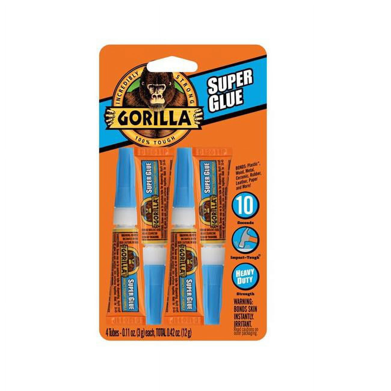 Gorilla Glue 1026256 0.11 oz Super Glue with Brush & Nozzle Applicator