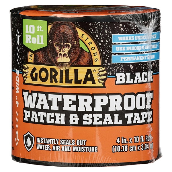 Gorilla Waterproof Patch & Seal Tape - 10 ft Length x 4 Gorilla Waterproof Patch & Seal Tape - 10 ft Length x 4