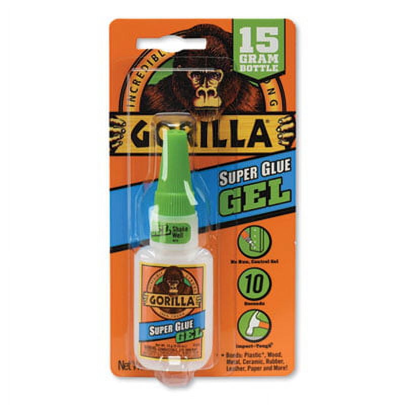 Gorilla Glue1PK Super Glue Gel, 0.53 oz, Dries Clear, 4/Carton
