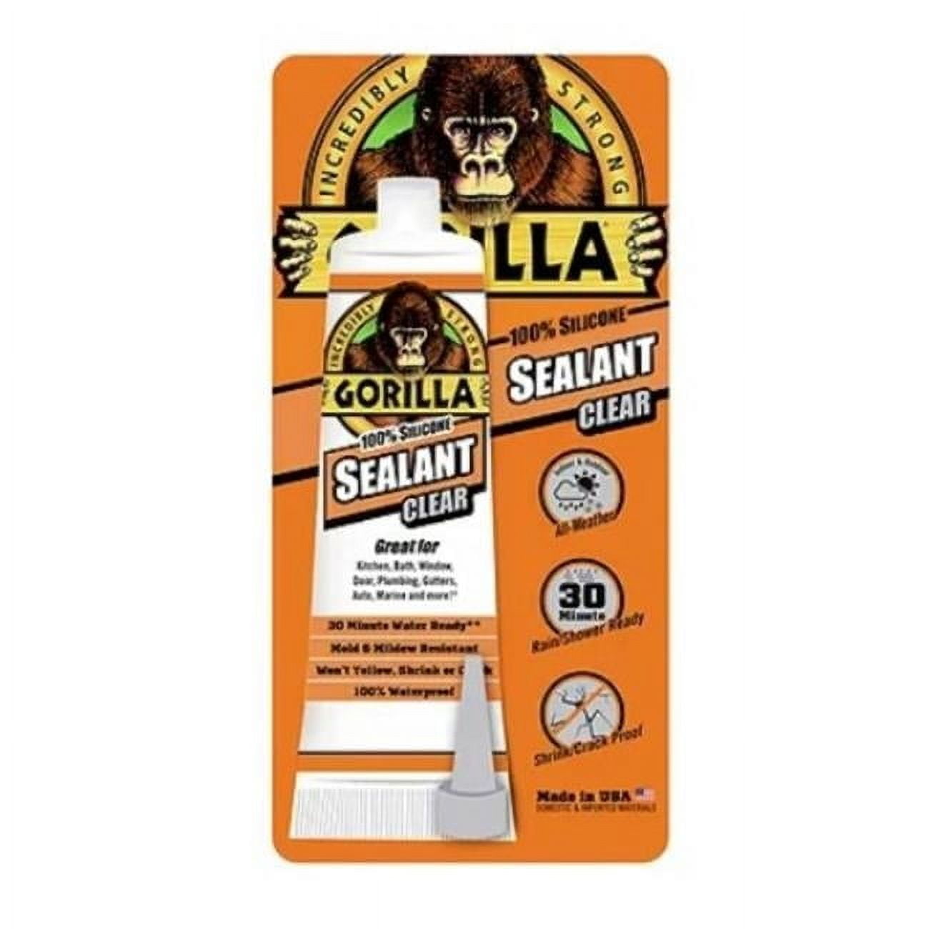Gorilla Glue 206007 2.7 oz Clear Silicone Sealant