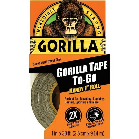 Gorilla Glue-2PK Gorilla Tape, 1.5" Core, 1" X 10 Yds, Black