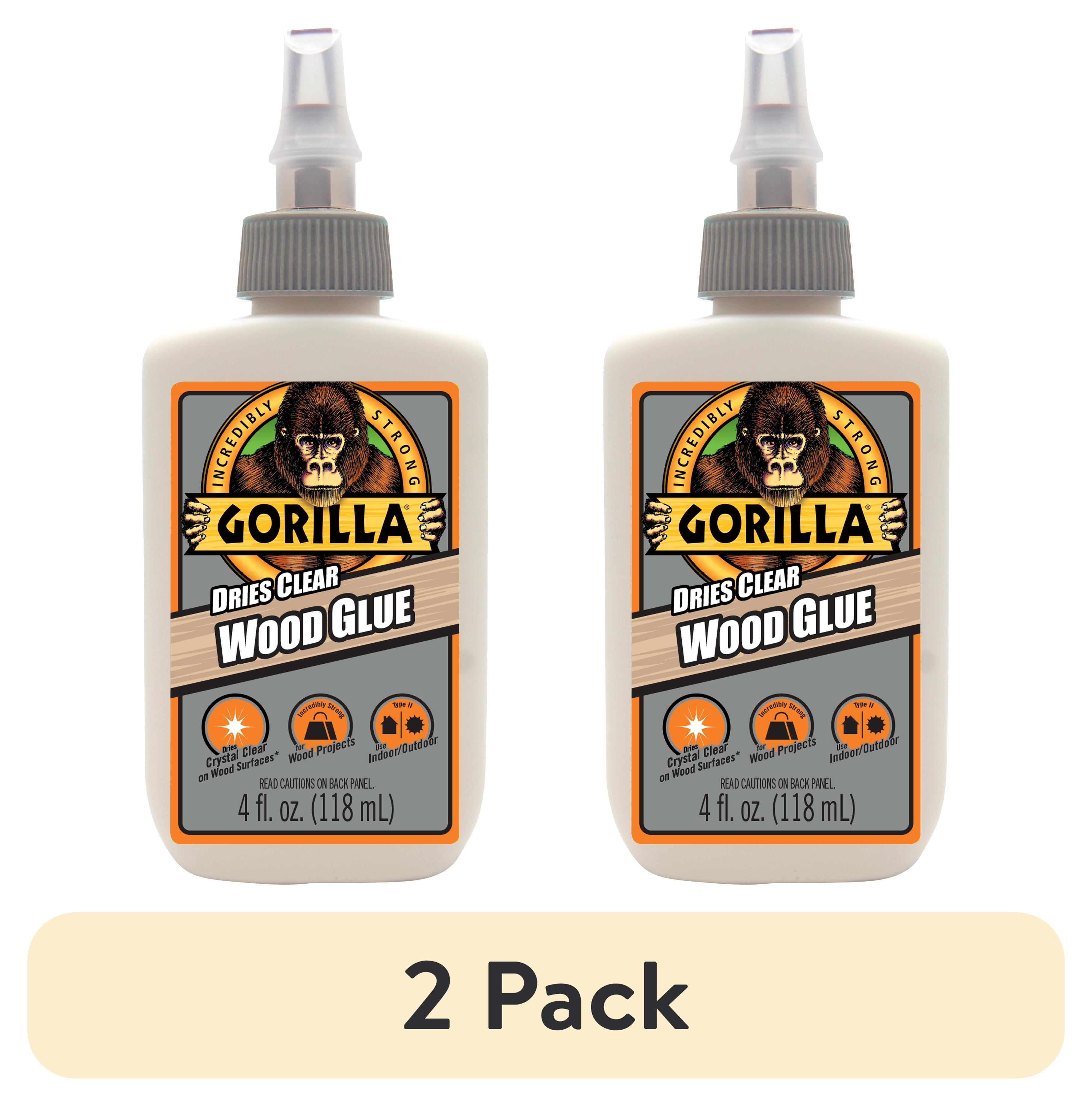 Gorilla Wood Glue, 4 Ounce Bottle, (Pack of 2)
