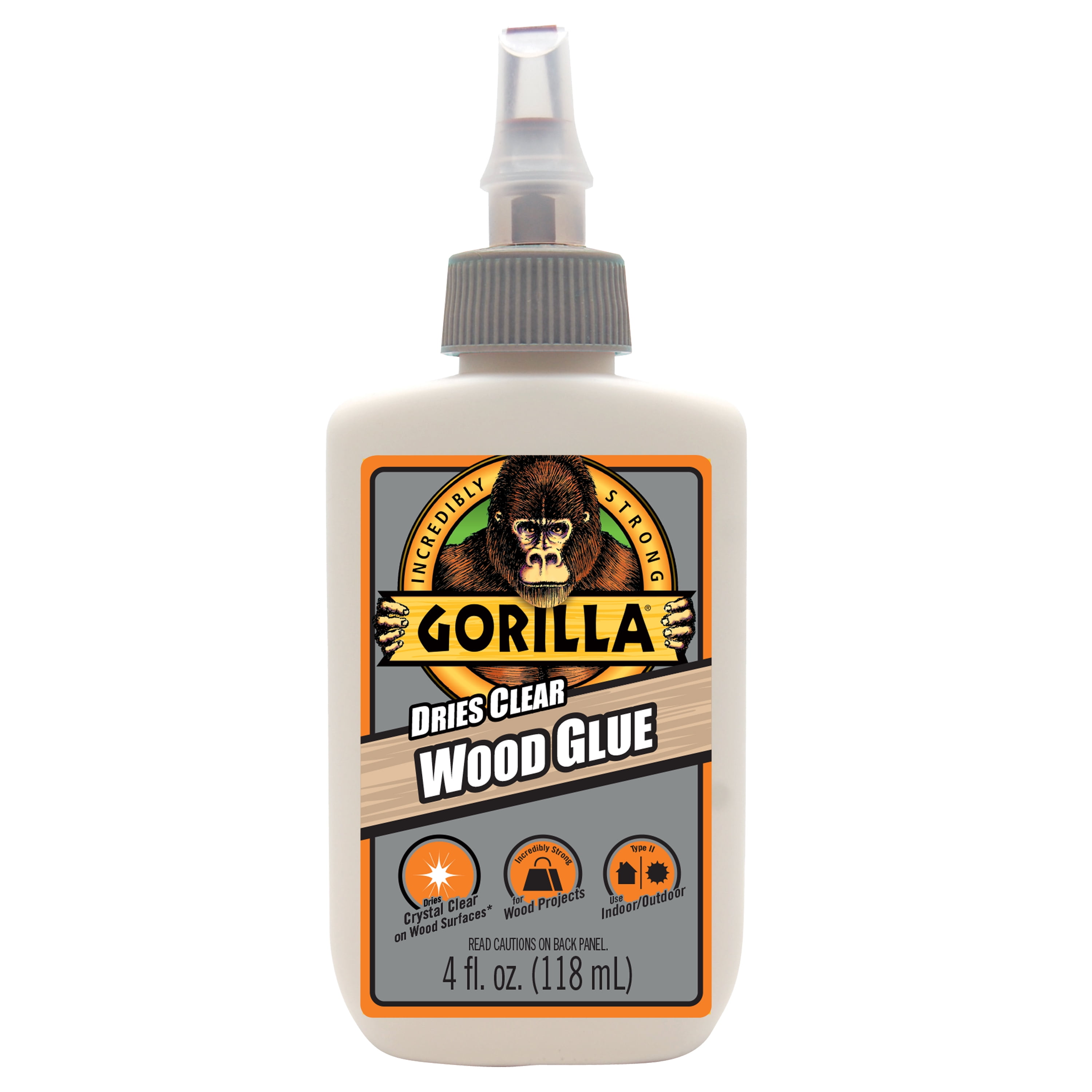 Gorilla Wood Glue Natural Wood Color 4 ounce Bottle Walmart