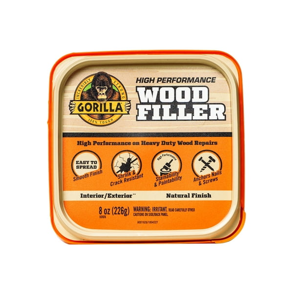 Gorilla Glue 8 Ounce Wood Filler All Natural 8oz Tub Hardware Adhesives