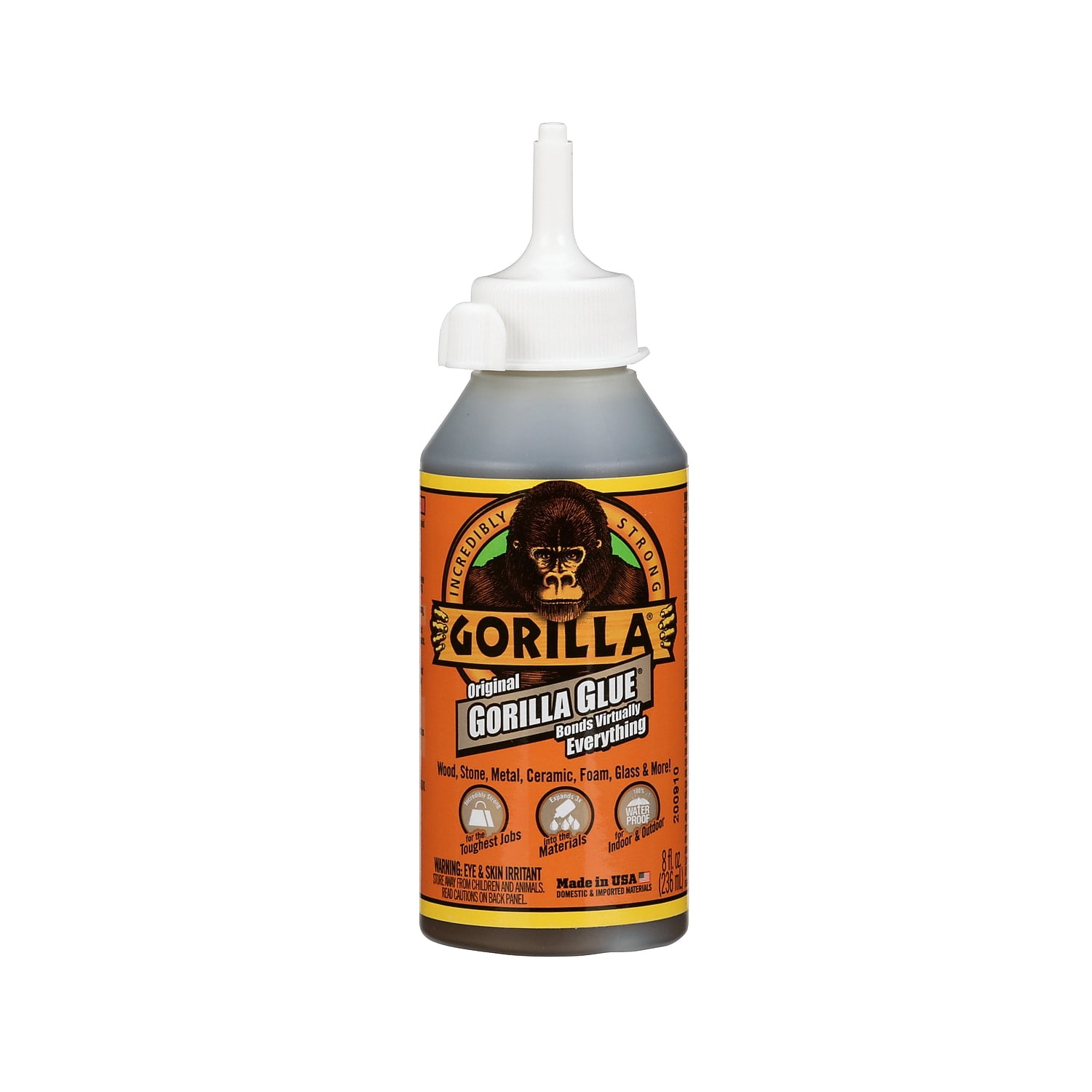 Gorrila Glue 5000806 Original Formula Glue, 8 Oz, Dries Light Brown