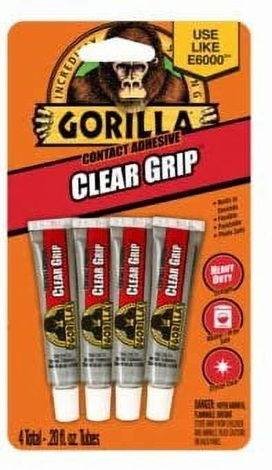 Gorilla Glue 8130002 Adhesive Tubes, Clear Grip.2-oz, 4-Pk. - Quantity 6
