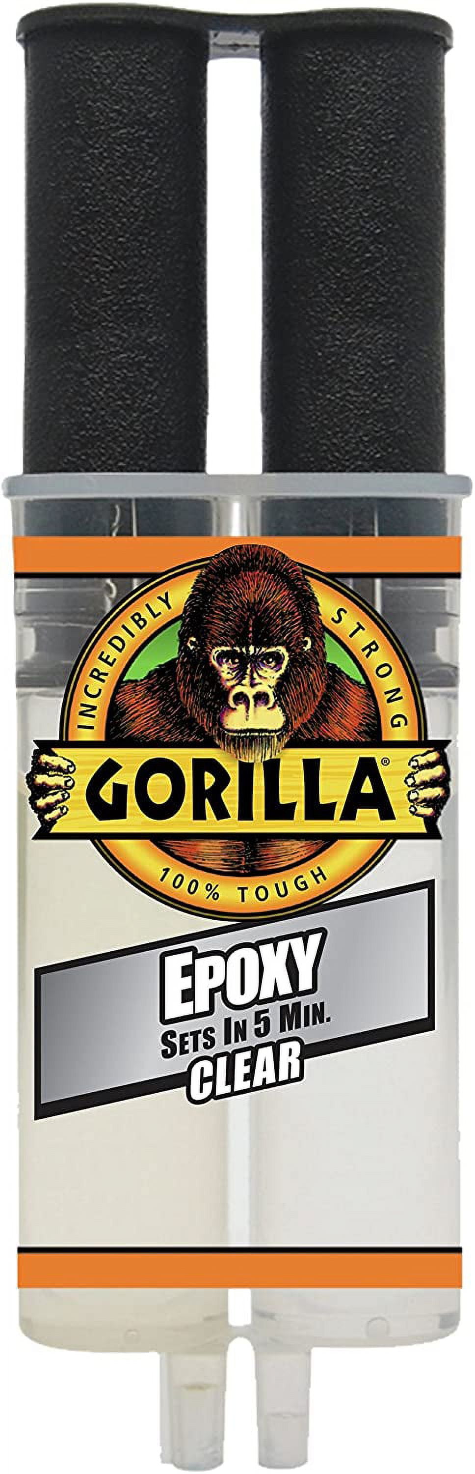 Gorilla Glue Bond Steel, Aluminum, Glass, Wood, Ceramic, Tile and Most Plastics Clear Epoxy Syringes, 0.85fl oz