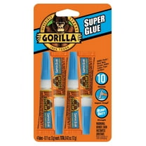 Gorilla Super Glue, Clear Glue, Four 3 Gram Tubes - All Purpose and Fast Setting for Projects and Repairs
