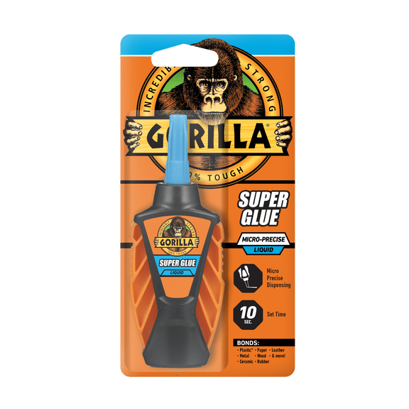Gorilla Micro Precise Super Glue, Clear Glue, 5.5 Gram - All Purpose and Fast Setting for Projects and Repairs