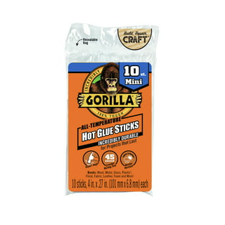  Customer reviews: Gorilla Hot Glue Sticks, Mini Size, 4"  Long x .27" Diameter, 75 Count, Clear, (Pack of 1)