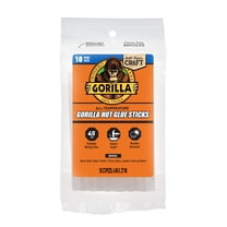 Gorilla Glue Clear 4" Dual Temp Mini Hot Glue Sticks, 10 Count