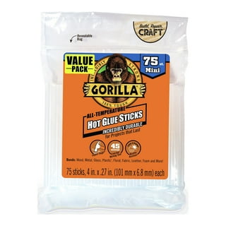 Gorilla 4 inch High-Temp Mini Glue Sticks, 75 Count