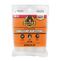 Gorilla Glue Clear 4 inch Dual Temp Full-Size Hot Glue Sticks, 30 Count