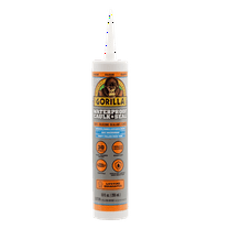 Gorilla Waterproof Caulk & Seal Silicone Sealant, 10oz Cartridge - Clear Caulking Sealant for Kitchen, Window, Bath, Marine, Door and More
