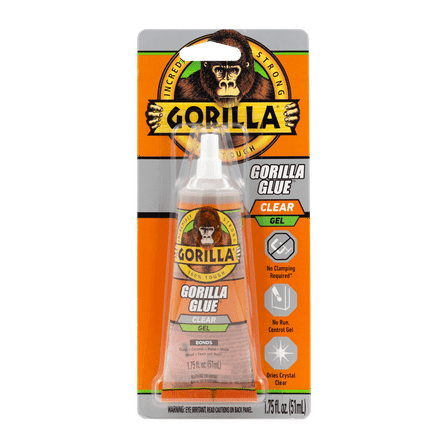 Gorilla Glue Clear Gel 1.75oz Tube - Strong and Durable Adhesive for Various Surfaces