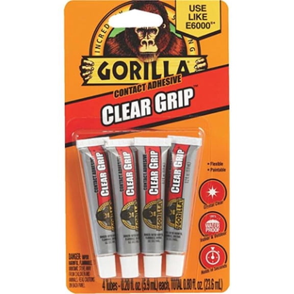 Gorilla Glue Clear Grip Contact Adhesive Mini Tubes