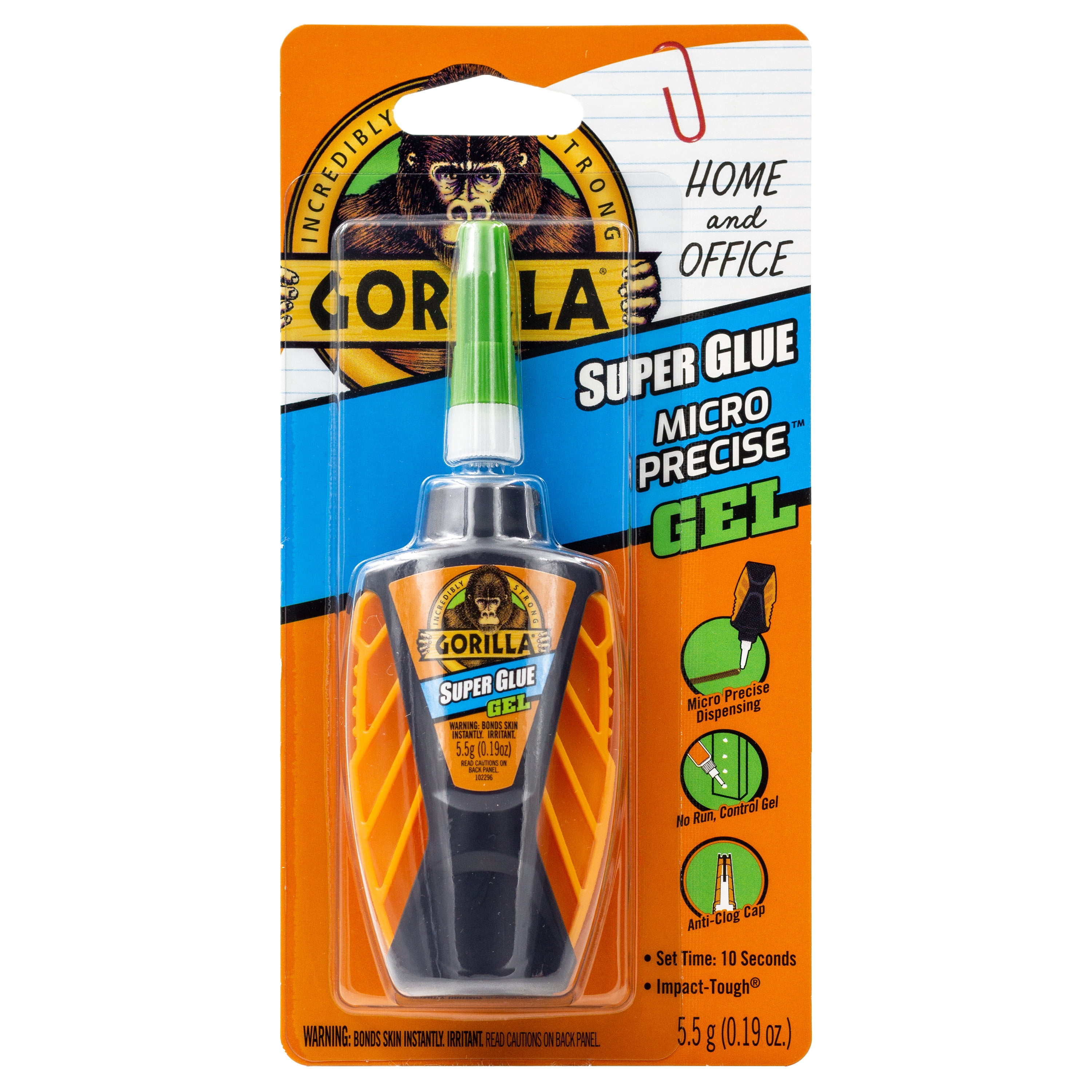 Gorilla Clear Micro Precise Super Glue Gel, 5.5 G Bottle
