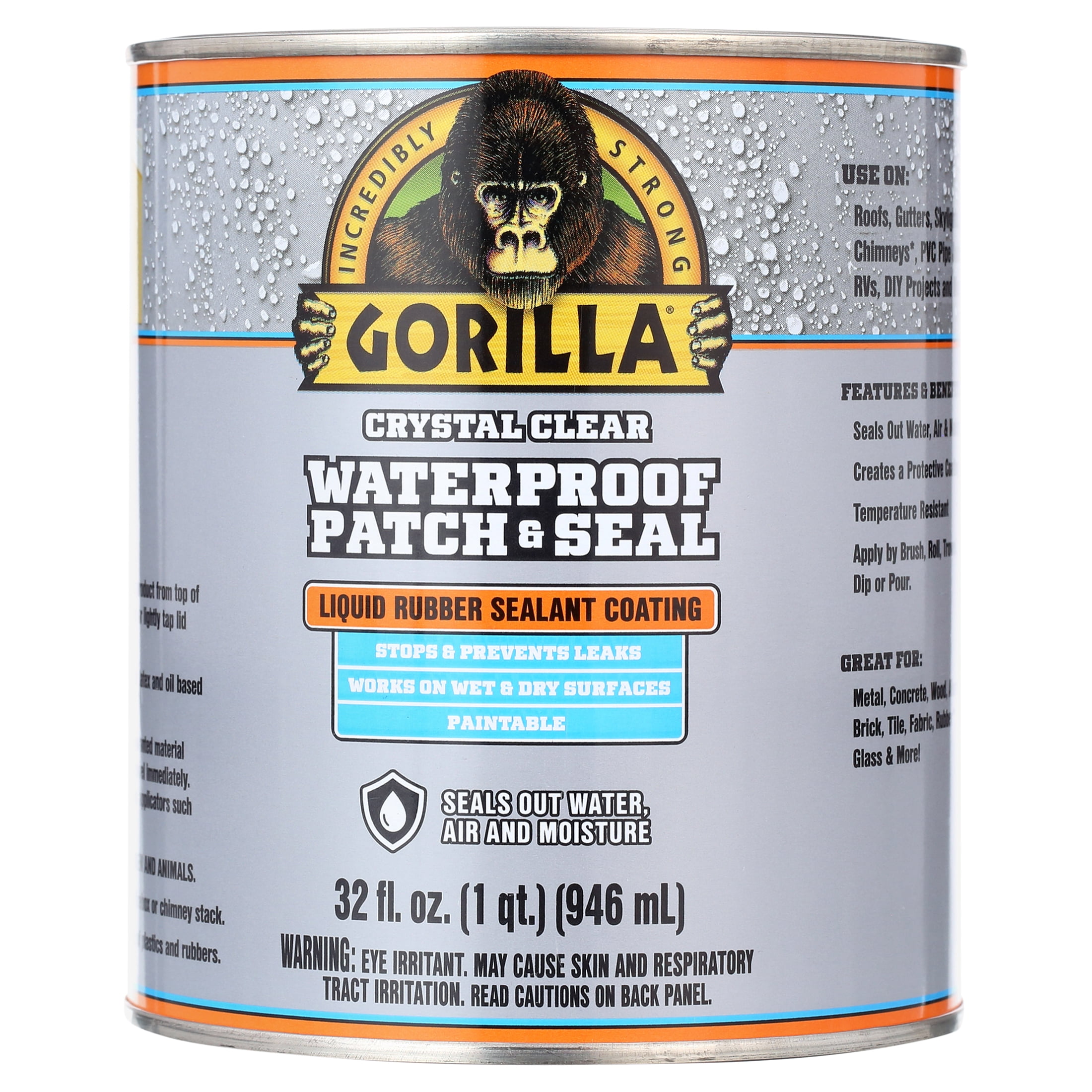 Gorilla Patch & Seal Liquid Rubber Waterproof Sealant Gorilla Patch & Seal Liquid Rubber Waterproof Sealant