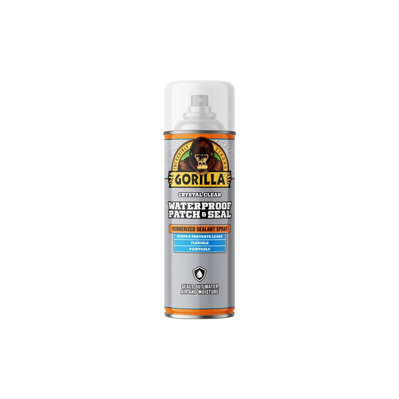 Gorilla Glue Clear Waterproof Patch and Seal Spray, 14oz Can