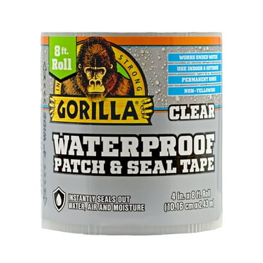 Gorilla Glue Clear Waterproof Patch and Seal Tape, 8 Foot Roll. Assembled Product Weight 0.46 lbs
