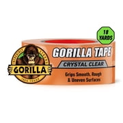 Gorilla Crystal Clear Tape, 1.88” x 18 yd - Weather Resistant for Indoor or Outdoor Projects and Repairs