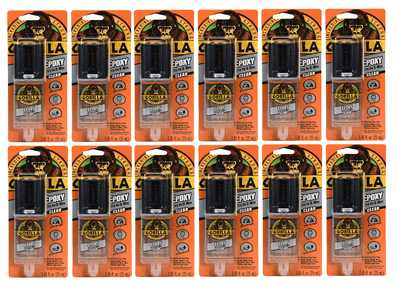 Gorilla Glue Epoxy Tube-.85oz (Pack of 12)