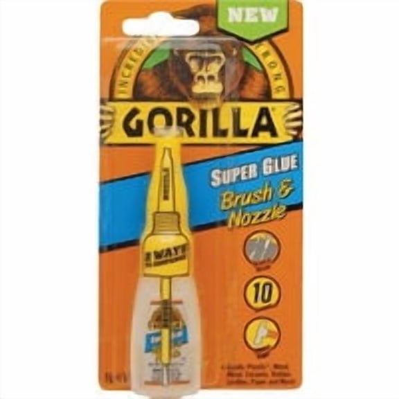 Gorilla Glue Gorilla Brush & Nozzle Super Glue - Pack of 2 Contractor Value Pack
