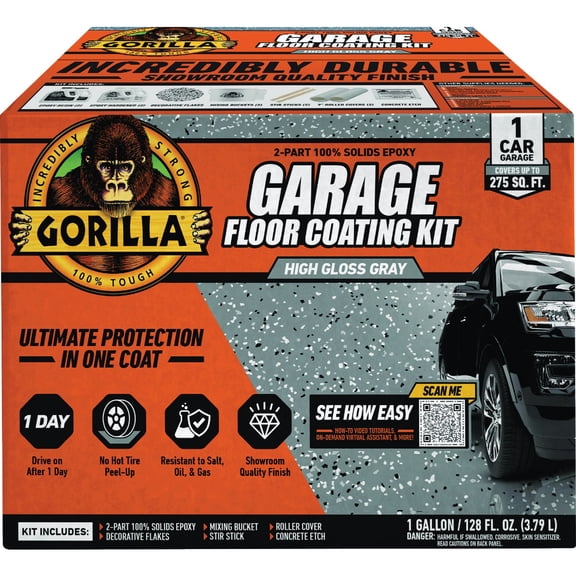 Gorilla Glue Gorilla Gray Garage Floor Epoxy Coating Kit - Pack of 6