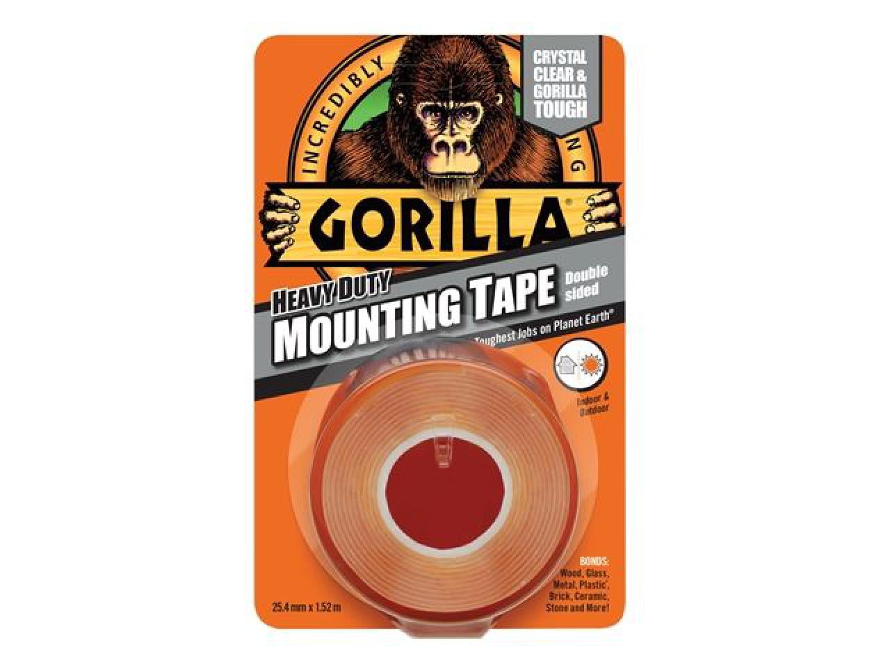 Gorilla Glue - Gorilla Heavy-Duty Mounting Tape 25.4mm x 1.52m Crystal Clear
