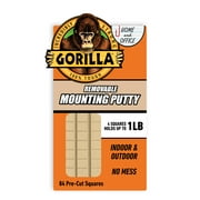 Gorilla Glue Mounting Putty 84 Pre-Cut Squares, 2 Ounces