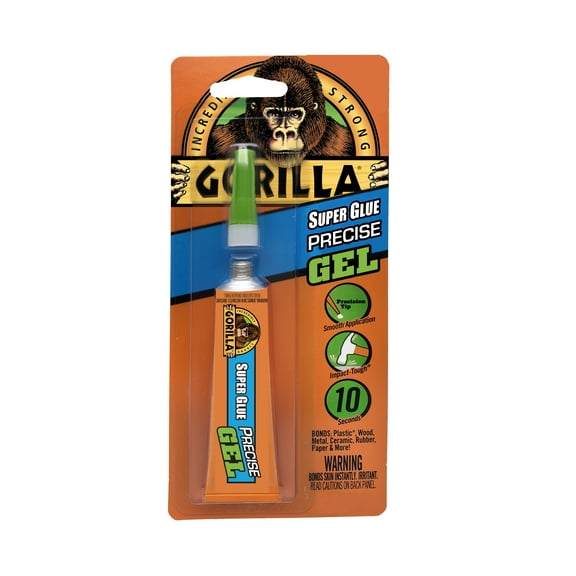 Gorilla Glue No Drip Gel, Precision Tip, 15 Gram, Dries in 10-45 Seconds