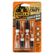 Gorilla Glue Original Brown Polyurethane Glue 3g (.11 ounces) Mini Tubes, 4 Pack