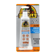 Gorilla Waterproof Caulk & Seal Silicone Sealant, 2.8oz Squeeze Tube - Clear Caulking Sealant for Kitchen, Window, Bath, Marine, Door and More