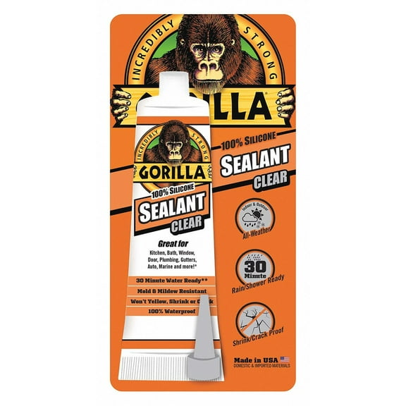 Gorilla Glue Silicone Sealant,Clear 108324 108324 ZO-G7717958